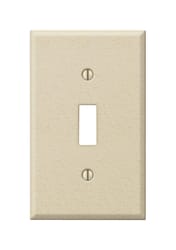 Amerelle Pro Wrinkle Ivory 1 gang Stamped Steel Toggle Wall Plate 1 pk