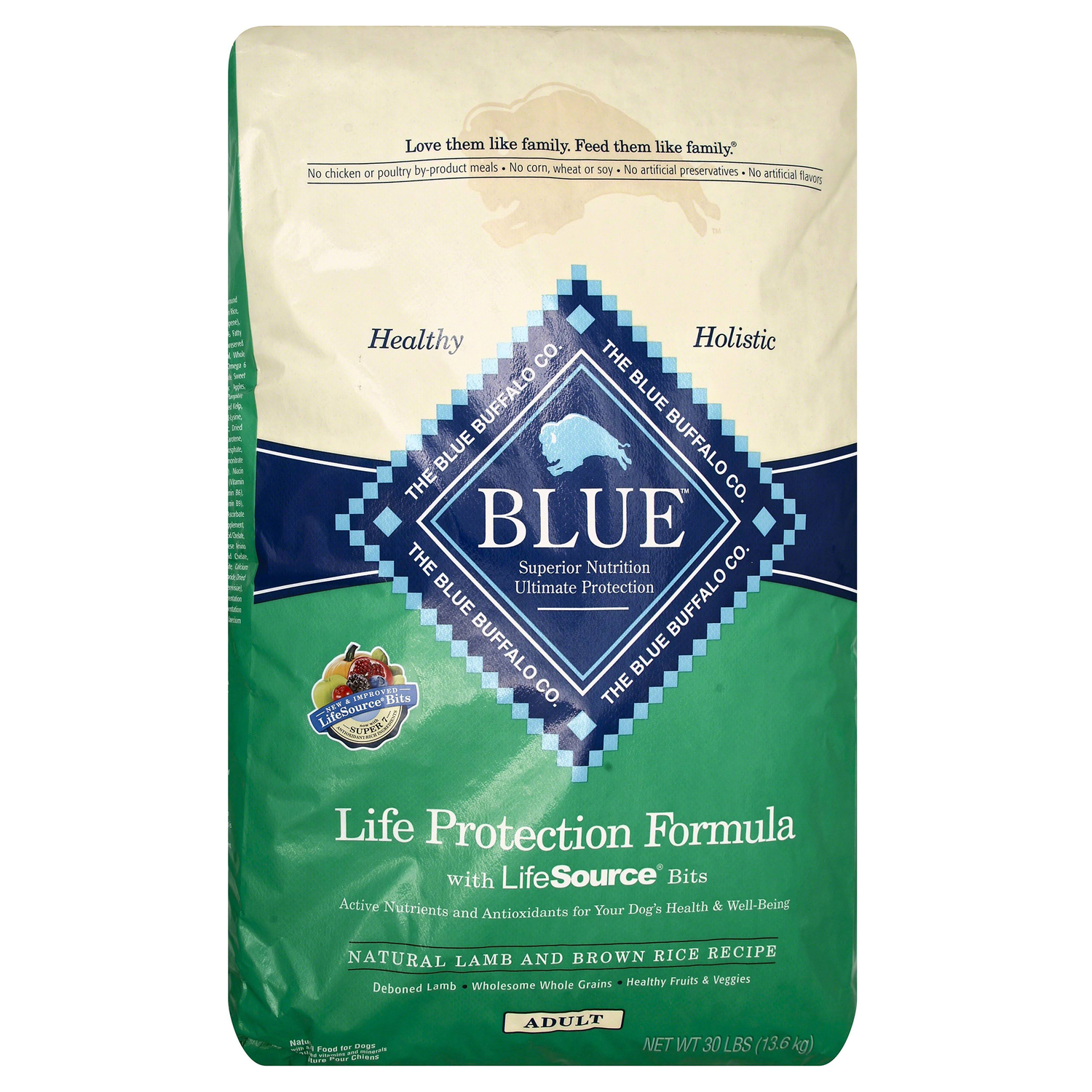Blue Buffalo Life Protection Formula Adult Lamb and Brown Rice Dry Dog Food 30 lb