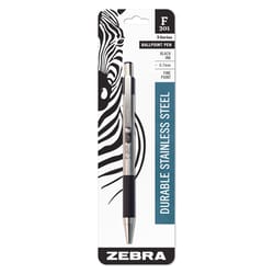 Zebra F-301 Black Retractable Ball Point Pen 1 pk