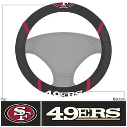 Fanmats NFL Black/Red Steering Wheel Cover 1 pk