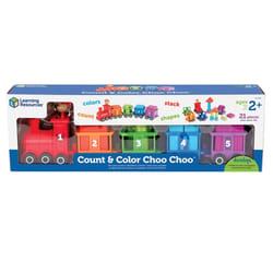 Learning Resources Count & Color Choo Choo Multicolored 21 pc