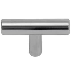 Laurey Melrose Traditional T-Shape Cabinet Knob 2 in. D 1-1/4 in. Polished Chrome 10 pk
