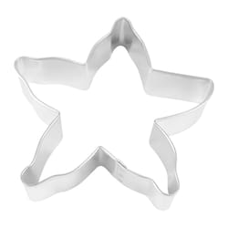 R&M International Corp 4 in. W X 4 in. L Starfish Cookie Cutter Silver 1 pc