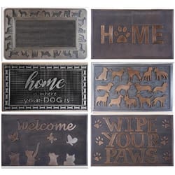 DHTG 18 in. W X 30 in. L Assorted Pet Rubber Door Mat