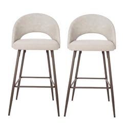 Glitzhome Gray Leatherette Barstool