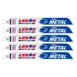 Lenox METALWOLF 9 in. Bi-Metal WAVE EDGE Reciprocating Saw Blade 14 TPI 5 pk