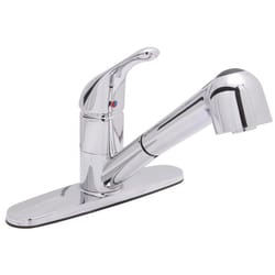 Huntington Brass One Handle Chrome Pull-Out Kitchen Faucet