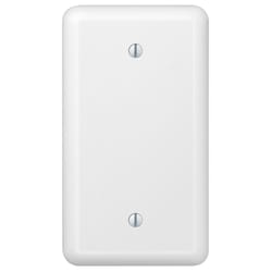 Amerelle Devon White 1 gang Stamped Steel Blank Wall Plate 1 pk