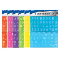 Bazic Products 20 mm Plastic Old School Stencil 2 pk