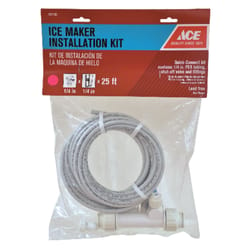 Ace 1/4 in. D X 1/2 in. D X 25 ft² L Ice Maker/Water Line Installation Kit