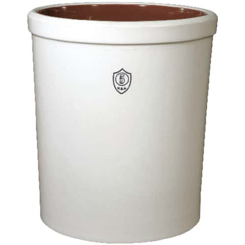 1-Gallon Lattice Ceramic Compost Crock - Black