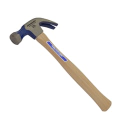 Vaughan 20 oz Smooth Face Curved Claw Hammer 14 in. Hickory Handle