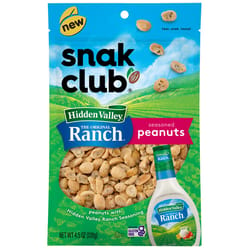 Snak Club Hidden Valley Ranch Peanuts 4.5 oz Bagged