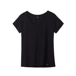Boody L Short Sleeve Women's V-Neck Black Shirt
