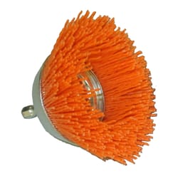 Dico 2.5 in. D X 1/4 in. X 1/4 in. D Crimped Nylon Mandrel Mounted Cup Brush 4500 rpm 1 pc