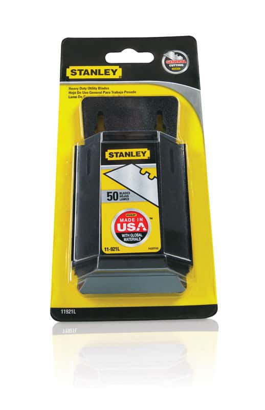 Stanley Steel Heavy Duty Blade Dispenser with Blades 27/16 in. L 50 pc. Ace Hardware