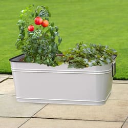 Panacea 10 in. H X 24 in. W X 16 in. D Steel Planter and Beverage Tub White