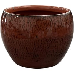 Robert Allen 4 in. D Steel Petite Braeburn Planter Sienna Haze