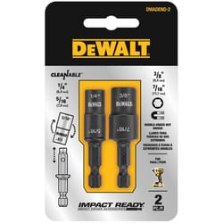 DeWalt 1/4,5/16,3/8,7/16 in. X 2 in. L Black Oxide Double-Ended Nut Driver Set 2 pc
