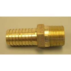 Campbell 1 in. MPT 1 in. D Barb Red Red Brass Male Adapter