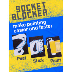 Socket Blocker 1.875 in. W X 4 in. L Clear High Strength Mask and Peel 6 pk