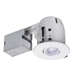 Globe Electric LED Recessed Lighting Kit White 4 in. W Metal LED Recessed Downlight 50 W