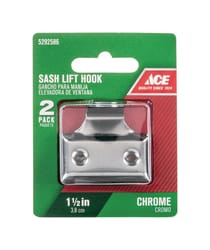 Ace 1.5 in. L Chrome Chrome Universal Hook Sash Lift 2 pk