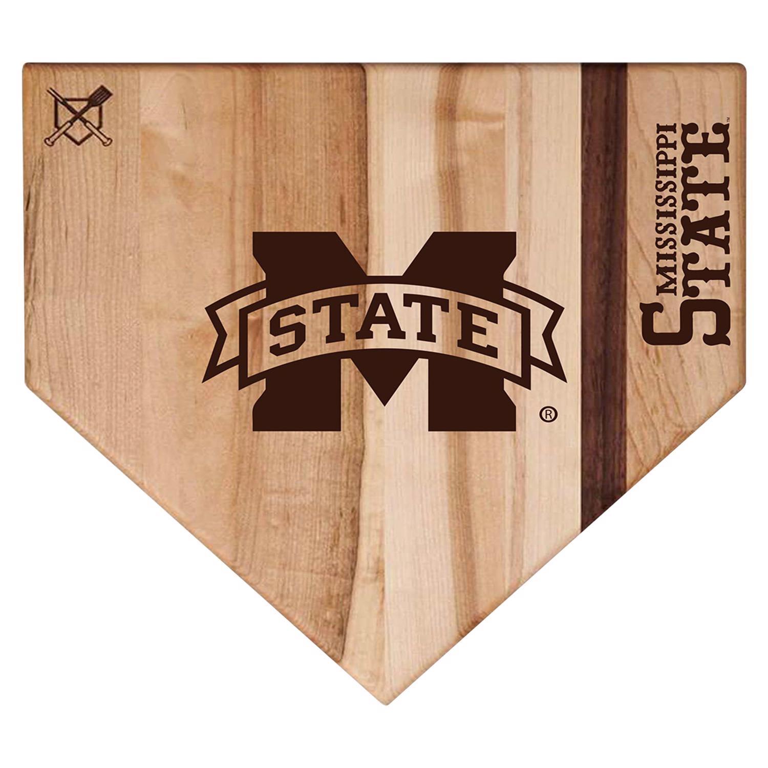 Baseball BBQ 12 in. L X 12 in. W X 1 in. Maple NCAA Mississippi State Cutting Board Sansujyuku sansujyuku.com