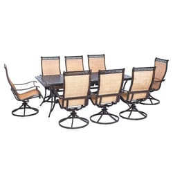 Hanover Manor 9 pc Bronze Aluminum Dining Set