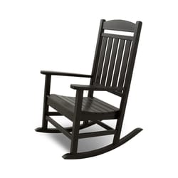 Ivy Terrace Classics Black HDPE Frame Contoured Rocking Chair