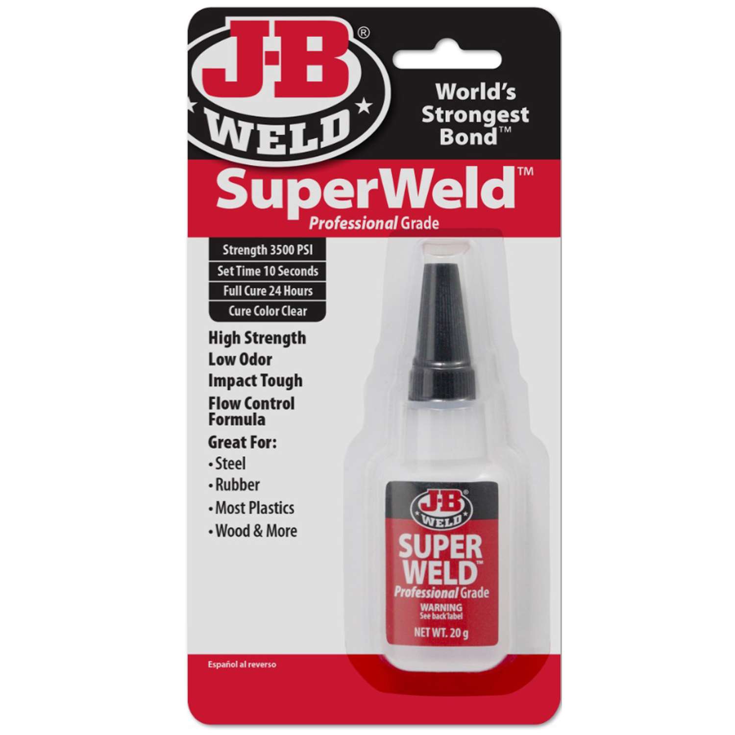 JB Weld Super Weld High Strength Cyanoacrylate Pro Grade Adhesive 20