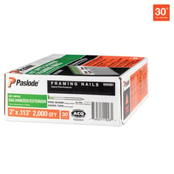 Paslode RounDrive 2 in. L X 16 Ga. Angled Strip Hot-Dip Galvanized Framing Nails 30 deg 2000 pk