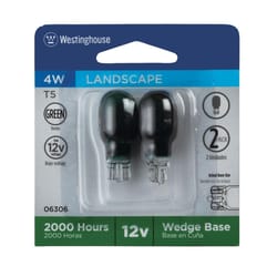 Westinghouse 4 W T5 Specialty Incandescent Bulb Wedge Green 2 pk