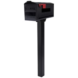 Architectural Mailboxes Patriot 46.9 in. Powder Coated Black Polymer Mailbox Post