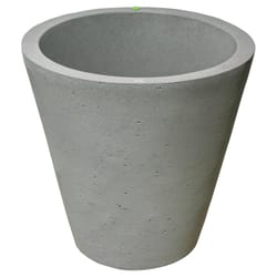 Algreen Products 26 in. H X 25.5 in. W Polyethylene Crete Self-Watering Planter Warm Gray