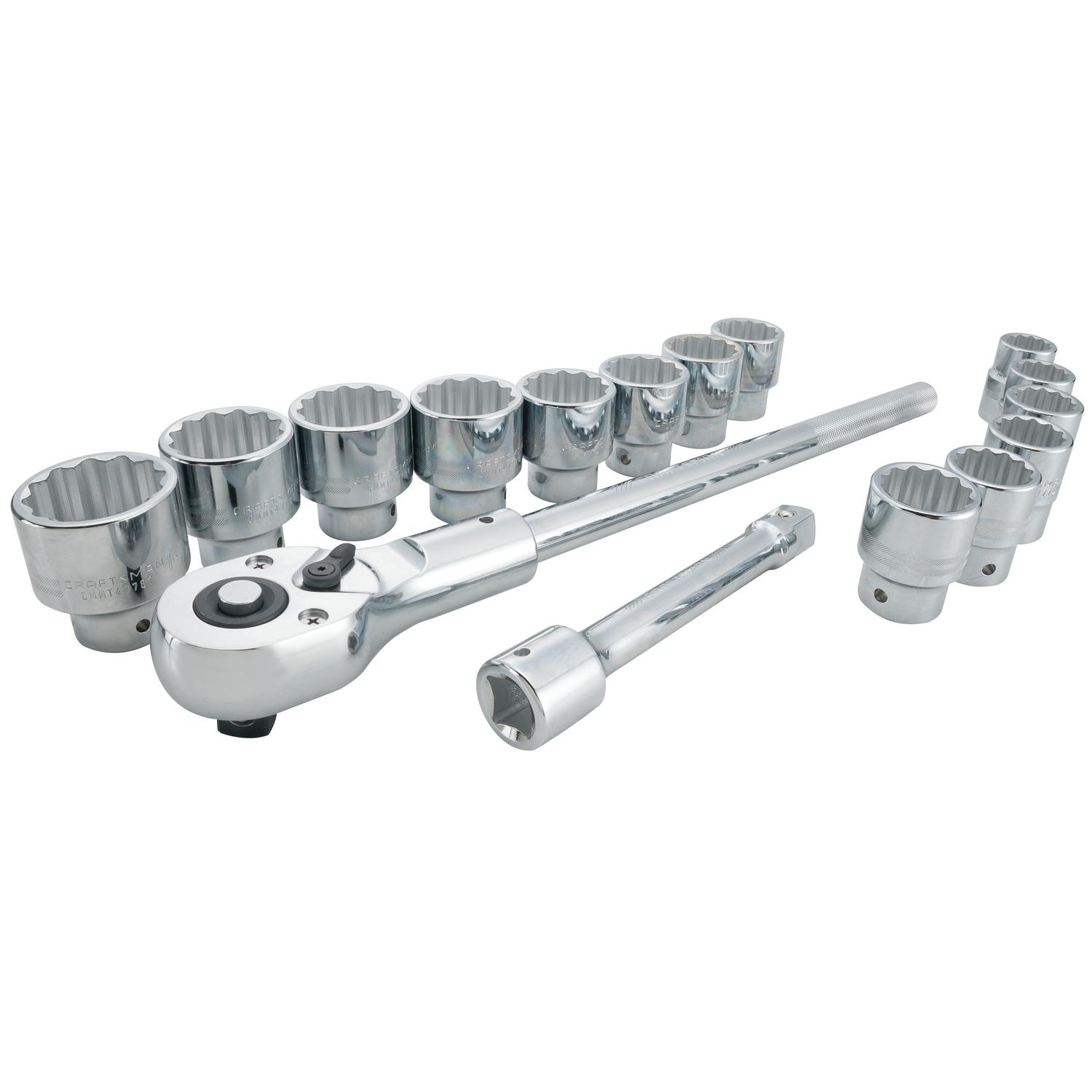 Craftsman 3/4 in. drive SAE 12 Point Socket and Ratchet Set 16 pc Sansujyuku sansujyuku.com