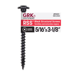 GRK RSS 5/16 or No. 15 in. X 3-1/8 in. L Star Black W-Cut Structural Wood Screws 1 pk