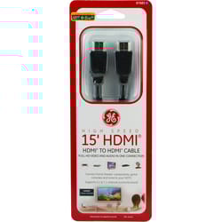 GE 15 ft. L Audio-Video Cable HDMI