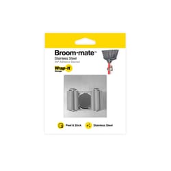 Wrap-It Broom-mate 2.5 in. L Silver Stainless Steel Tool Holder 1 pk