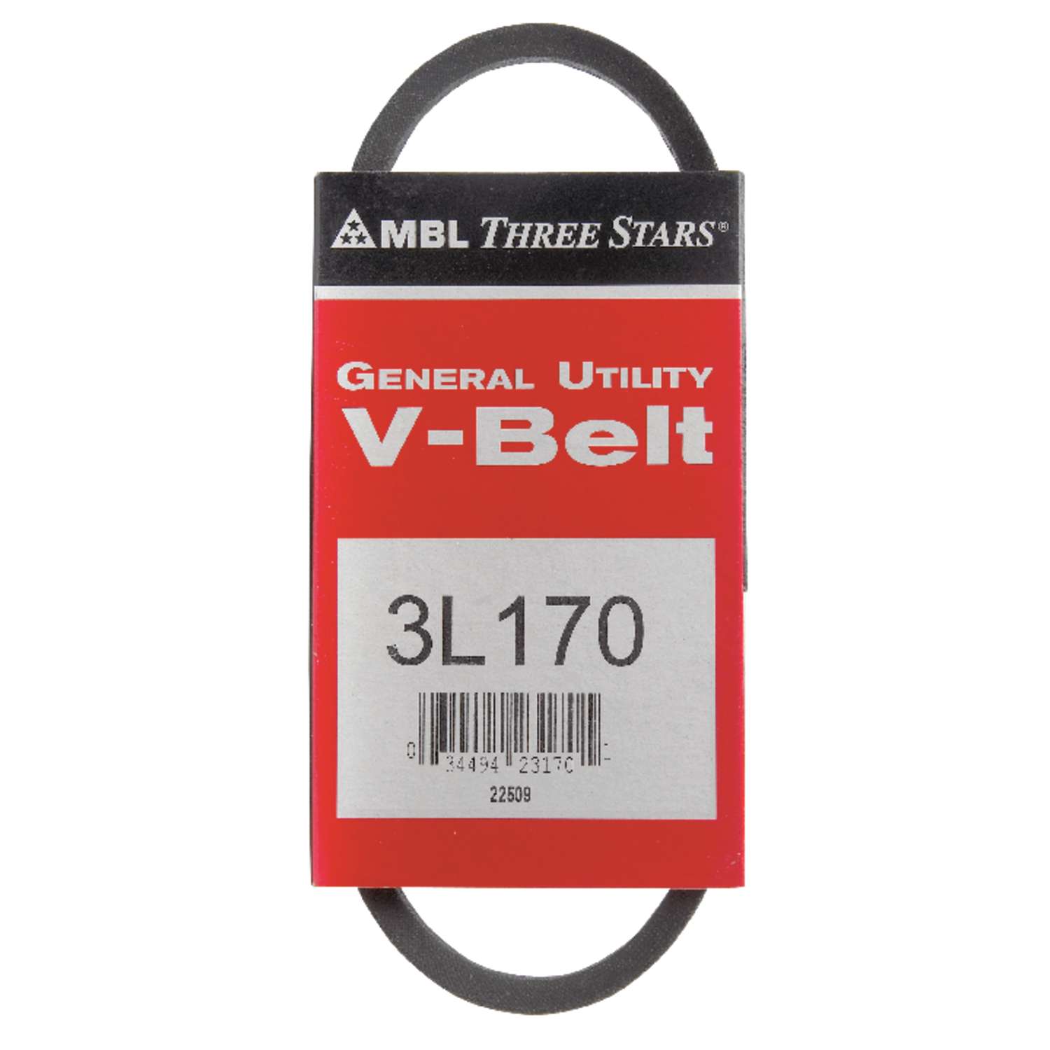 Mitsuboshi FHP Standard General Utility VBelt 0.38 in. W X 17 in. L For Fractional Horsepower