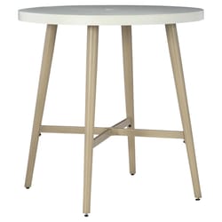 Signature Design by Ashley Seton Creek Brown/Gray Round Aluminum Casual Contemporary Bar Table