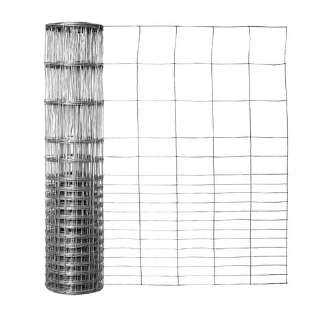Garden Craft 28 in. H X 50 ft. L Steel Garden Fence Silver
