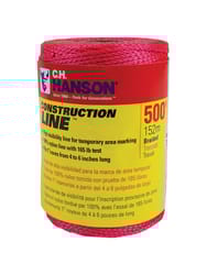 C.H. Hanson Construction Line Pink Braided Chalk Line Refill 500 ft. Pink