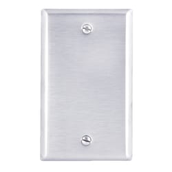 Leviton Silver 1 gang Stainless Steel Blank Wall Plate 1 pk