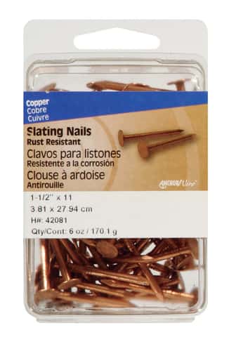Hillman 1-1/4 in. Slate Copper Nail Flat Head Hillman 1-1/4 in. Slate Copper Nail Flat Head