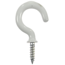 MANSHU 30 Pcs 2 Inches Ceiling Hooks Cup Hook Holder Screw-in Hooks White 