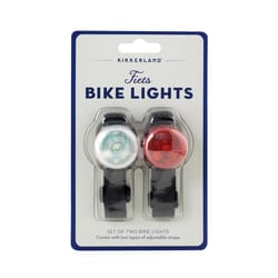 Kikkerland Fiets Silicone Bike Light Red/White