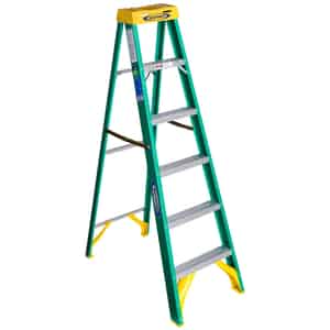 Werner  6 ft. H x 22 in. W Fiberglass  Type II  225 lb. capacity Step Ladder 