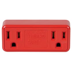 Thermocube Non-Polarized 2 outlets Outlet Converter 1 pk