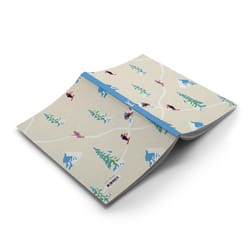 Denik 5 in. W X 8 in. L Sewn Bound Multicolored Skiers Notebook